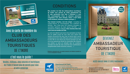 Conditions Ambassadeur Touristique Club Des