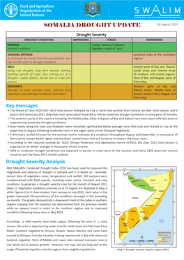 SOMALIA DROUGHT UPDATE 26 August 2021