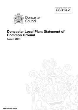 Doncaster Local Plan: Statement of Common Ground CSD13.2