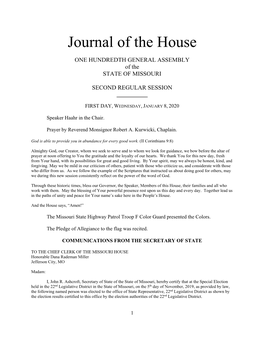 Journal of the House