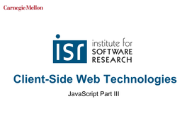 Client-Side Web Technologies