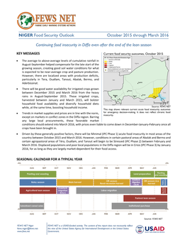 NIGER Food Security Outlook October 2015 Through March 2016