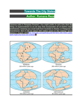 Towards the City States Author: Rumana Reza