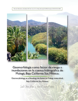 Geomorfología Como Factor De Riesgo a Inundaciones En La Cuenca Hidrográﬁ Ca De Mulegé, Baja California Sur, México