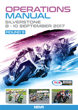 Operations Manual Silverstone 8 - 10 September 2017 Round 9