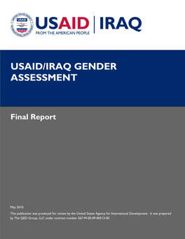 Usaid/Iraq Gender Assessment