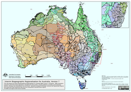 Interim Biogeographic Regionalisation for Australia, Version 7 419 Sub Regions