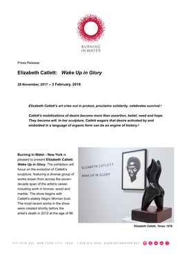 Elizabeth Catlett: Wake up in Glory