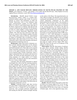 Mini-Rf S- and X-Band Bistatic Observations of South Polar Craters on the Moon