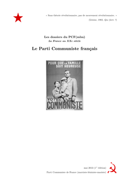Le Parti Communiste Français