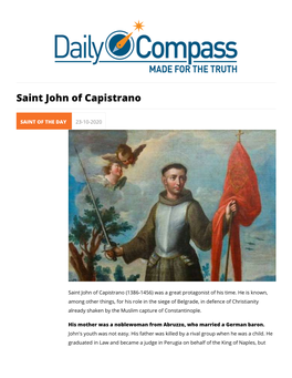 Saint John of Capistrano