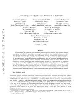 Arxiv:2010.12611V1 [Cs.SI] 23 Oct 2020