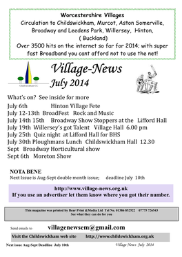 North Cotswolds Village News