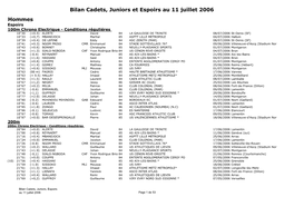 Bilan C J E Au 11 Juillet