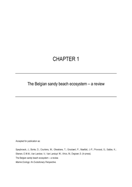 The Belgian Sandy Beach Ecosystem-A Review