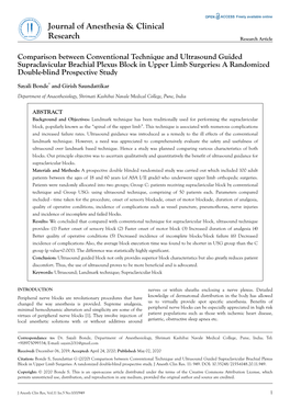 Comparison Between Conventional Technique and Ultrasound Guided