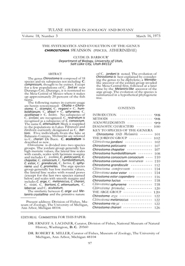 March 16, 1973 CHIROSTOMA SWAINSON