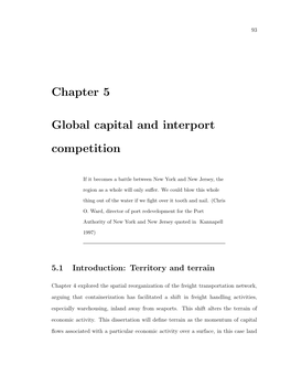 Chapter 5 Global Capital and Interport Competition