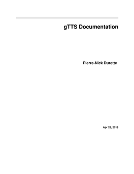 Gtts Documentation