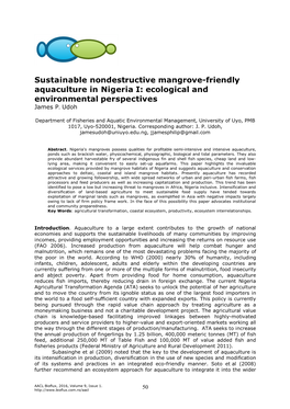 Ecological and Environmental Perspectives James P