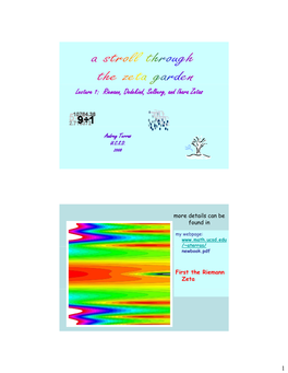 Lecture 1: Riemann, Dedekind, Selberg, and Ihara Zetas