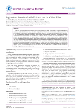 Angioedema Associated with Urticaria Can Be a Silent Killer