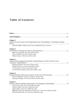 Table of Contents