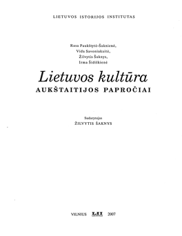 Lietuvos Kultūra AUKŠTAITIJOS PAPROČIAI