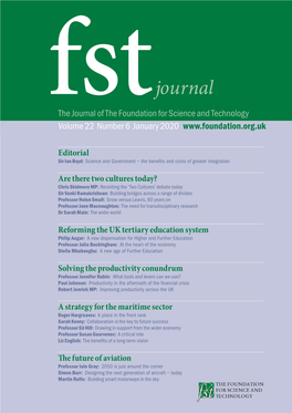 Fstjournal@Foundation.Org.Uk FST Journal Publishes Summaries of All the Talks Given at Its Meetings