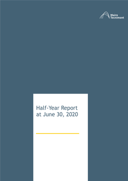 Maire Tecnimont Group Half-Year Report at June 30, 2020