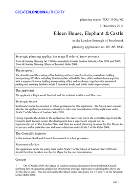Eileen House, Elephant & Castle