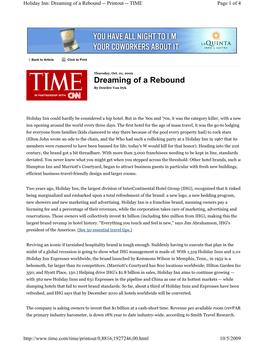 Dreaming of a Rebound, October 2009 (PDF)