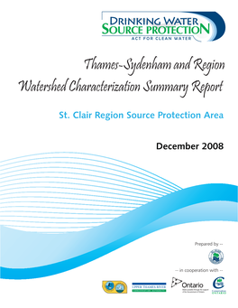 Thames-Sydenham and Region Watershed Characterization Summary Report