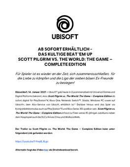 Das Kultige Beat 'Em up Scott Pilgrim Vs. the World: the Game – Complete Edition