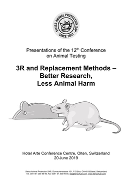 3R and Replacement Methods – Better Research, Less Animal Harm