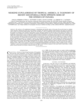 Neocene Cupuladriidae of Tropical America. Ii: Taxonomy of Recent Discoporella from Opposite Sides of the Isthmus of Panama