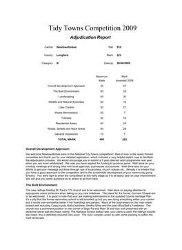 Tidy Towns Competition 2009