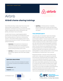 Airbnb's Home-Sharing Trainings