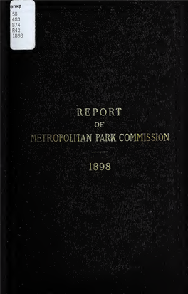 Report of the Board of Metropolitan Park Commissioners