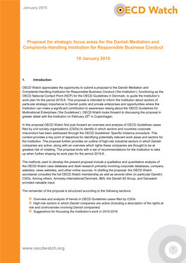 Proposal for Strategic Focus Areas for the Danish Mediation and Complaints-Handling Institution for Responsible Business Conduct