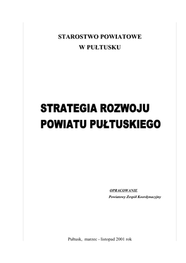 Powiat Pułtuski Umożliwiający Szeroką Edukację Oraz Bezpieczne I Godne 127 Życie Jego Mieszkańców