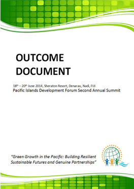 2014 PIDF Summit Outcome Document