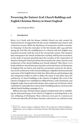 Church Buildings and English Christian History in Stuart England