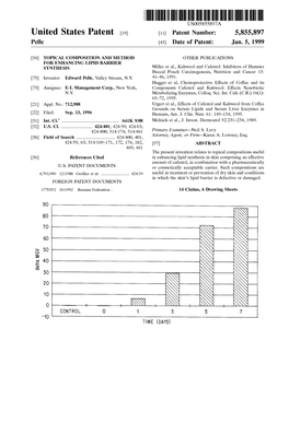 United States Patent (19) 11 Patent Number: 5,855,897 Pelle (45) Date of Patent: Jan