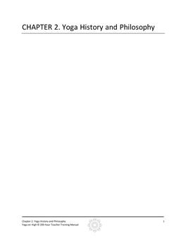 CHAPTER 2. Yoga History and Philosophy