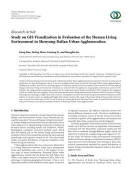 Study on GIS Visualization in Evaluation of the Human Living Environment in Shenyang-Dalian Urban Agglomeration