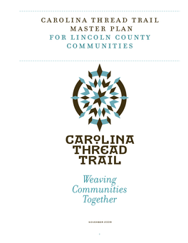 Carolina Thread Trail Master Plan for Lincoln County Communities