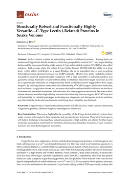 Proteins in Snake Venoms