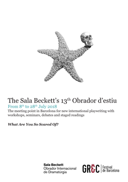 The Sala Beckett's 13Th Obrador D'estiu