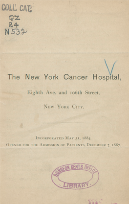 The New York Cancer Hospital